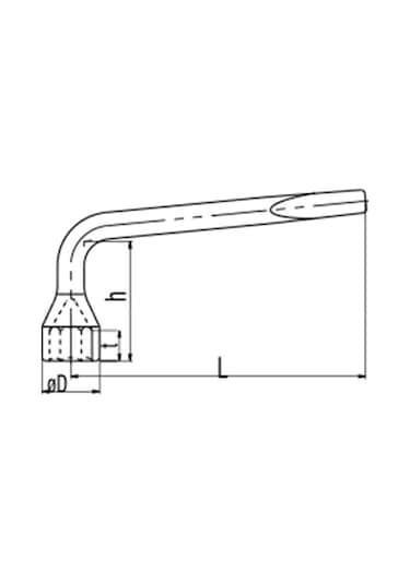 İzeltaş Bijon Anahtarı Pipo Tipi 17 MM