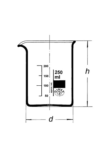 Simax Cam Beher 2000 ML Kısa Form Isıya Dayanıklı Beaker