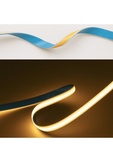 Cob Led Şerit 5m 12v Beyaz Işık 320led/m 8mm Ip20 Adaptör Ve Dokunmatik Tuş Dahil Yapışkanlı Aydınlatma Hortumu