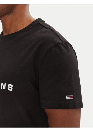 Tommy Hilfiger Tommy Hılfıger Erkek T-shırt Dm0dm20817-bds Siyah