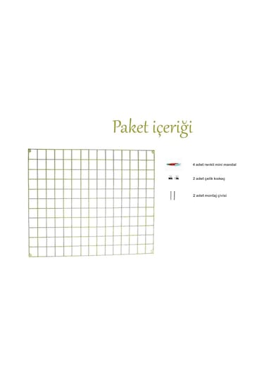 Metal Pano Tel Pano Gold Fotoğraf Askısı Notluk 60X80 Catchme