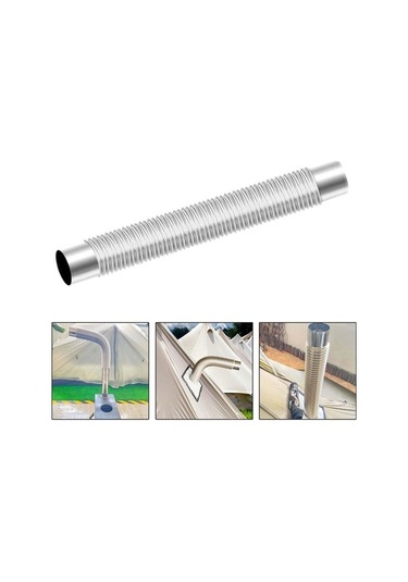 Pazly 19.7 2.4in Paslanmaz Çelik Odun Soba Borusu, Yüksek Sıcaklığa Dayanıklı, Kamp Ve Ev Kullanımı