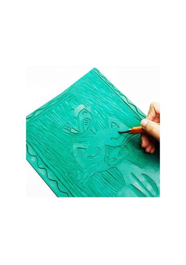 Mühürcüm Gravür Oyma Sanatı İçin Kauçuk Yumuşak Yeşil Levha Baskı Ofset