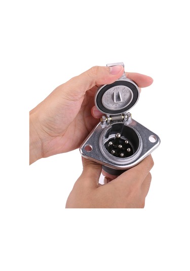 Springsun 24v Ticari Araçlar İçin 7 Lü Metal Gövdeli Güç Soketi - Fren, Sinyal Ve Bulb Lambaları İçin Güvenli Bağlantı