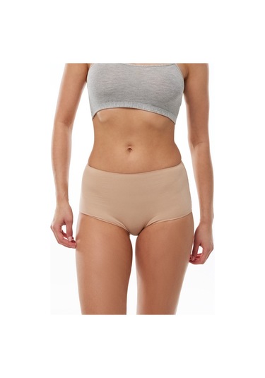 Malabadi Kadın Ten 2 Li Paket Geniş Kenarlı Modal Külot 1053 Ten