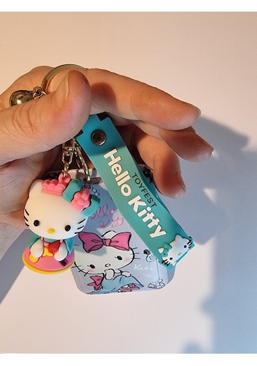 Hello Kitty Figür Anahtarlık Çanta Aksesuarı Ve Kartlık 2 Si Bir Arada - Model 1 Hello Kitty Figür Anahtarlık Çanta Aksesuarı Ve Kartlık 2 Si Bir Arada - Model 1