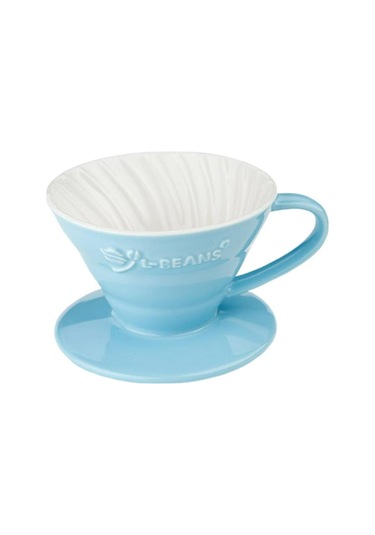 Yaozixa Mavi Seramik El Manual Filtre Kahve Dripper, Ev/ofis/kamp Kullanıma Uygun, Sağlıklı Ve Temizlenmesi Kolay Mavi