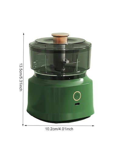 Cbtx Jrq-01 Ev Kablosuz Elektrikli Kıyma Makinesi Mutfak Sarımsak Doğrama Makinesi, Boyut: Çift Tıklama Yeşil