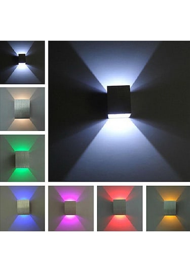 Suntek 3w Led Kare Duvar Lambası Aplikleri Ev Otel Bar Duvar Sıcak Beyaz