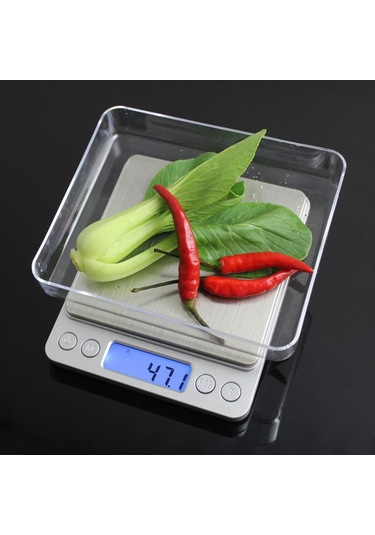 Homyl Doğru Dijital Elektronik Takı Ölçeği Taşınabilir 2000 Gümüş