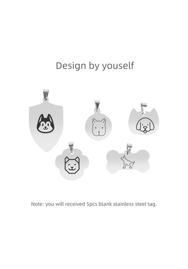 Two Trees Pet Kimlik Etiketi Dıy Lazer Gravür İçin Paslanmaz