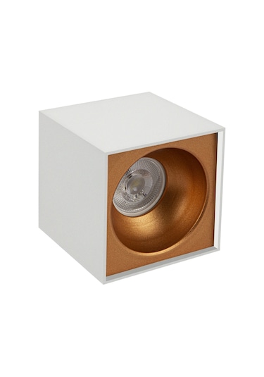 Spot Lamba Led 7W Kare Beyaz-Bakır Duvar Aydınlatma Armatür