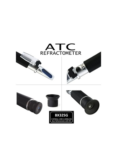 Refraktometre 0-32 Brıx Ölçer Yoğunluk 1.000 - 1.120 Sg