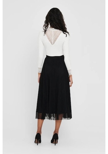 Only Kadın Onllavına Beli Lastikli Maxi Boy Etek 15214303 Siyah Siyah