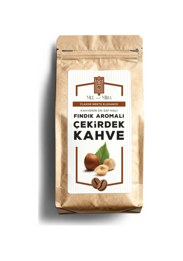 Hazelnut Bean Coffee 200g, Fındık Aromalı Çekirdek Kahve Çekirdek Kahve
