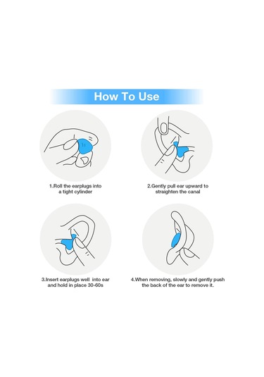 Uyku İçin Silikon Kulak Tıkacı, Yetişkinler Ve Çocuklar İçin Kalıplanabilir Gürültü Azaltıcılı 6 Çift Set, Su Geçirmez, Seyahat İçin Hazır