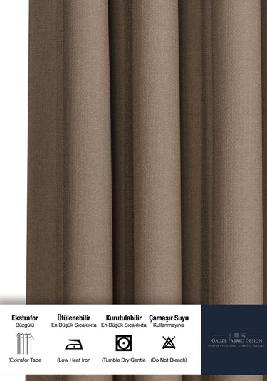 Gauze Fabric Design Capri Keten Dokulu Yüksek Kaliteli Kapuçino
