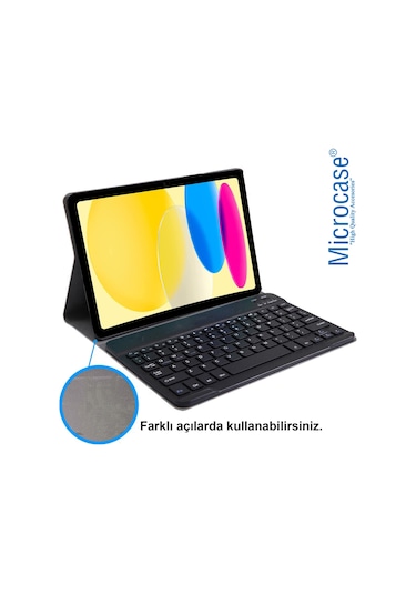 Apple Uyumlu iPad  10.Nesil 10.9 inç 2022 Bluetooth Klavyeli Standlı Kılıf BKK4