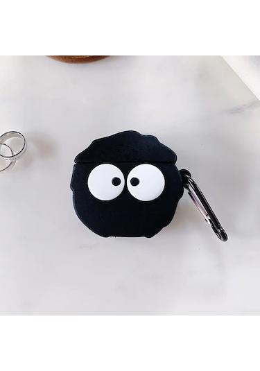 Samsung Galaxy Buds 3 / Galaxy Buds 3 Pro Uyumlu Figürlü Askılı Kılıf Siyah