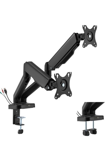 Çiftli Monitör Kolu 17 "-32" 9kg Mikrofon-ses / Usb Çıkışlı