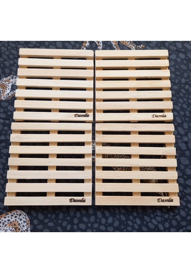 Escoines Koleksiyon 4adet Gönderilecektir Ahşap Kare Nihale 18,5x18,5cm Sarıçam 39963669466976adb3 Sarı