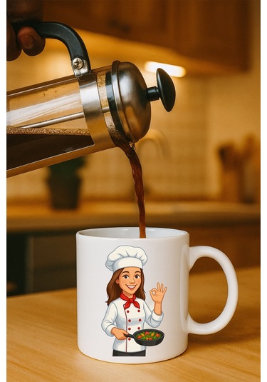 Meslek Baskılı Kupa Kadın Asçı