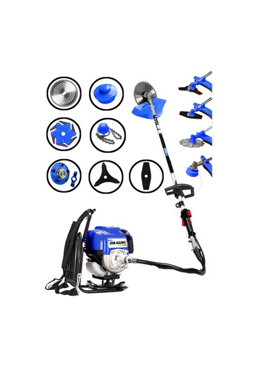 Dragro DRG-7PR M 4x4 7 Parça 2 Zamanlı Sırt Tipi Benzinli Motorlu Tırpan Ot Çim Çayır Biçme Kesme Makinesi