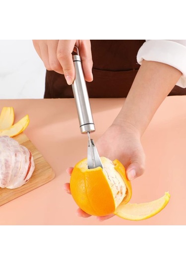 Suntek Portakal Soyma Kesici Mutfak İçin Kolay Soyulan Meyveler Gümüş Diğer