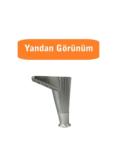 Homdep Kanepe Koltuk Tv Ünitesi Konsol Yükseltme Kumru Model Plastik Ayak 15 Cm Krom Renk 1 Adet Krom