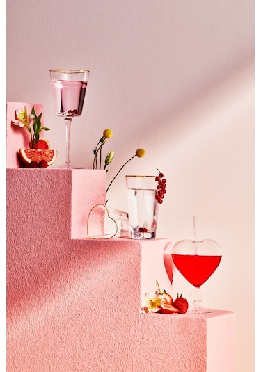 Karaca  Love Pipetli Kokteyl Bardağı Şeffaf 200 ml