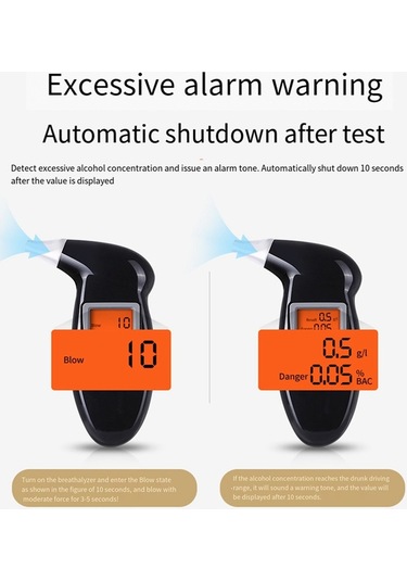 Dinosaurs Taşınabilir Nefes Alkol Test Cihazı El Tipi Alkolmetre Alcotest Testi