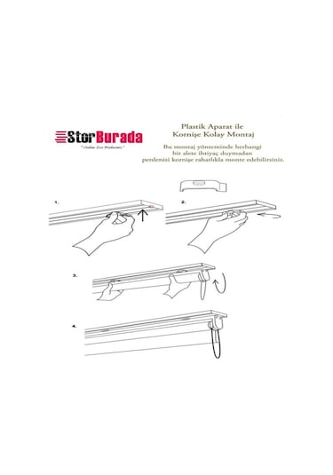 Storburada Çift Mekanizmalı Bej Tül Ekru Stor Perde Stb-133 Bej