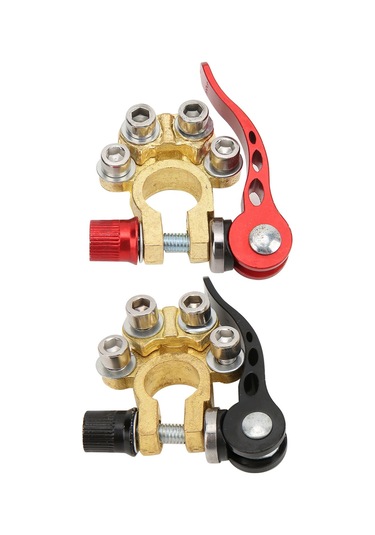 Moveevo Parlak Bakır Akü Terminali, Hızlı Bağlan-kaldır Fonksiyonu, 45-200ah Evrensel Uyum, 17-18.2mm + 16-17.2mm - Çapı