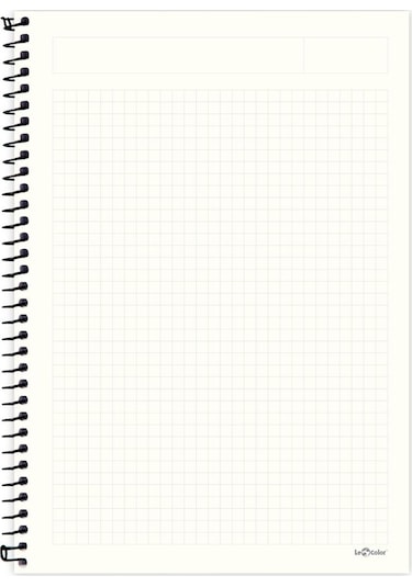 Le Color Okul Defter A4 Sert Kapak Kareli 200 Syf. Eco Kraft