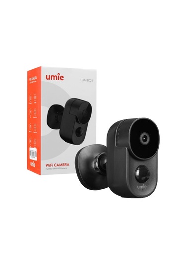 Umıe 2mp Iki Yönlü Ses Tf Kart Kablosuz Tuya Destekli Akıllı Ip Kamera 6700 Mah Bataryalı Um-bk21 Siyah