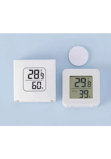 Mini Sıcaklık Nem Ölçer Lcd Ekranlı Oda Termometre Duvara Takılab