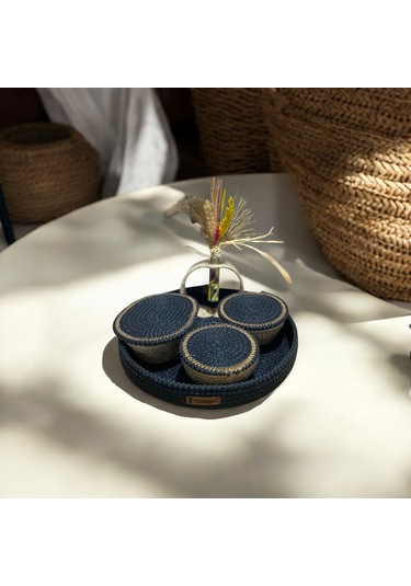 Hasır Sepet, Jüt Ip Sepet, Dekoratif Saklama Kutusu, Hediyelik Sepet, Hasır Sunum Tepsi