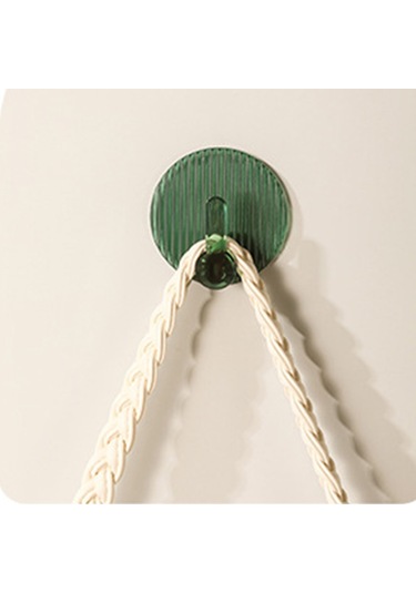 Gajeena 4 Adet Pet Materyal Süper Tutuculu Traşsız Örgü, Duvarı Hasarmadan Banyo-mutfak Kullanıma Uygun, Towel-üstü-geri Takıcı Yeşil Diğer