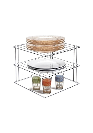 Eva Metal Tasarim Metal Lüx 3 Katlı Dolap Içi Raf