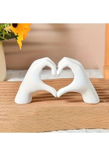 Yuntech01 Scandinavian Tarz Aşk İşareti Resin Figür, Ofis Ve Ev Dekorasyonu, İçin Uygun Beyaz 7.5 Cm