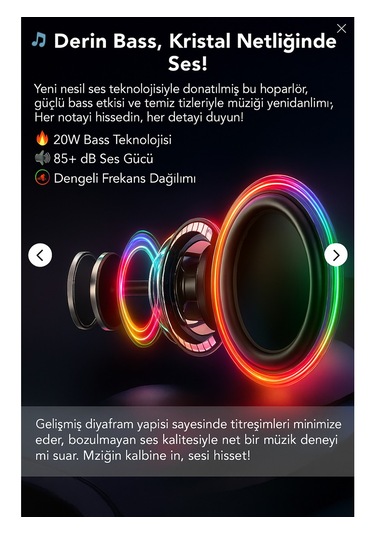 Rose Sp-503 Taşınabilir Bluetooth Hoparlör