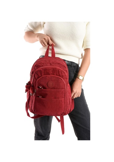 Ultra Hafif Çok Cepli Orta Boy Sırt Çantası Unisex Kırmızı Model: 571-4c Kirmizi