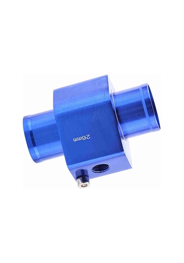 Kosona Araçlar İçin Su Sıcaklığı Ölçer Bağlantı Borusu 28mm - Mavi, Anodize Metal, Aşırı Isınmayı Engeller, Evrensel Uyumlu