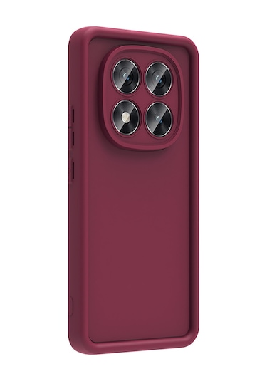 Xiaomi Redmi Note 14 Pro Plus Kılıf Kamera Korumalı Zore Ananas Kapak Mürdüm