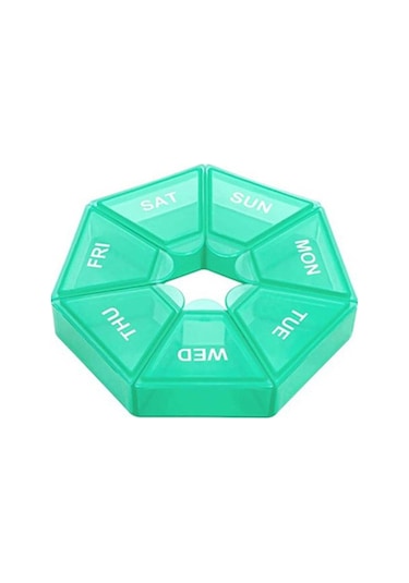 Asker Yeşili 1 Adet Hap Kutusu Plastik 7 Gün Tablet Şeker Kutusu Taşınabilir Depolama Tablet Tutucu Seyahat Organizatör Hap Dağıtıcı Konteyner