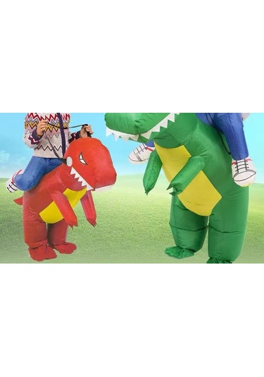 Unicomlifeerp Dinoşarj Kıyafetleri Çocuk Ve Yetişkin Aile Spor Etkinliği Kukla Yürüyüş Kostümleri Cadılar Bayramı Çocuk Gösteri Kostümleri Kırmızı 8-13