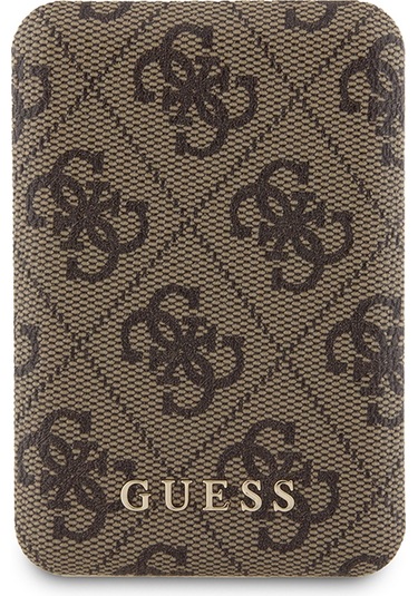 Guess GUPB5FP4EMGW PU Deri 4G Desenli Metal Yazı Logolu 5000 mAh 15 W Powerbank