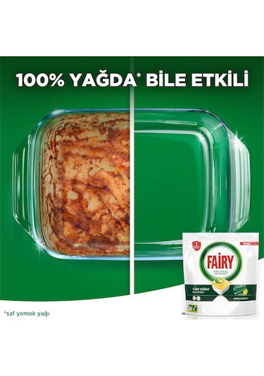 Fairy Hepsi Bir Arada Limon Kokulu Bulaşık Makinesi Deterjanı 2 x 120 Tablet
