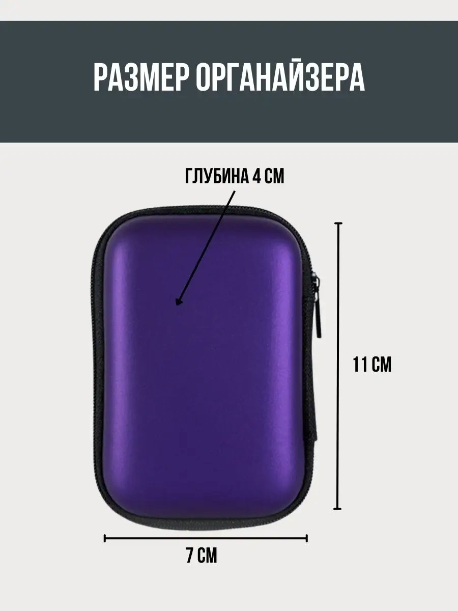 Jintao Kablo Ve Şarj Aletlerini Düzenlemek İçin Kompakt Organizatör 169754451 Violet