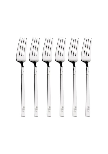 Yiğitsan Şehzade Elif 6Lı Tatlı Çatal-304 Çelik Gümüş